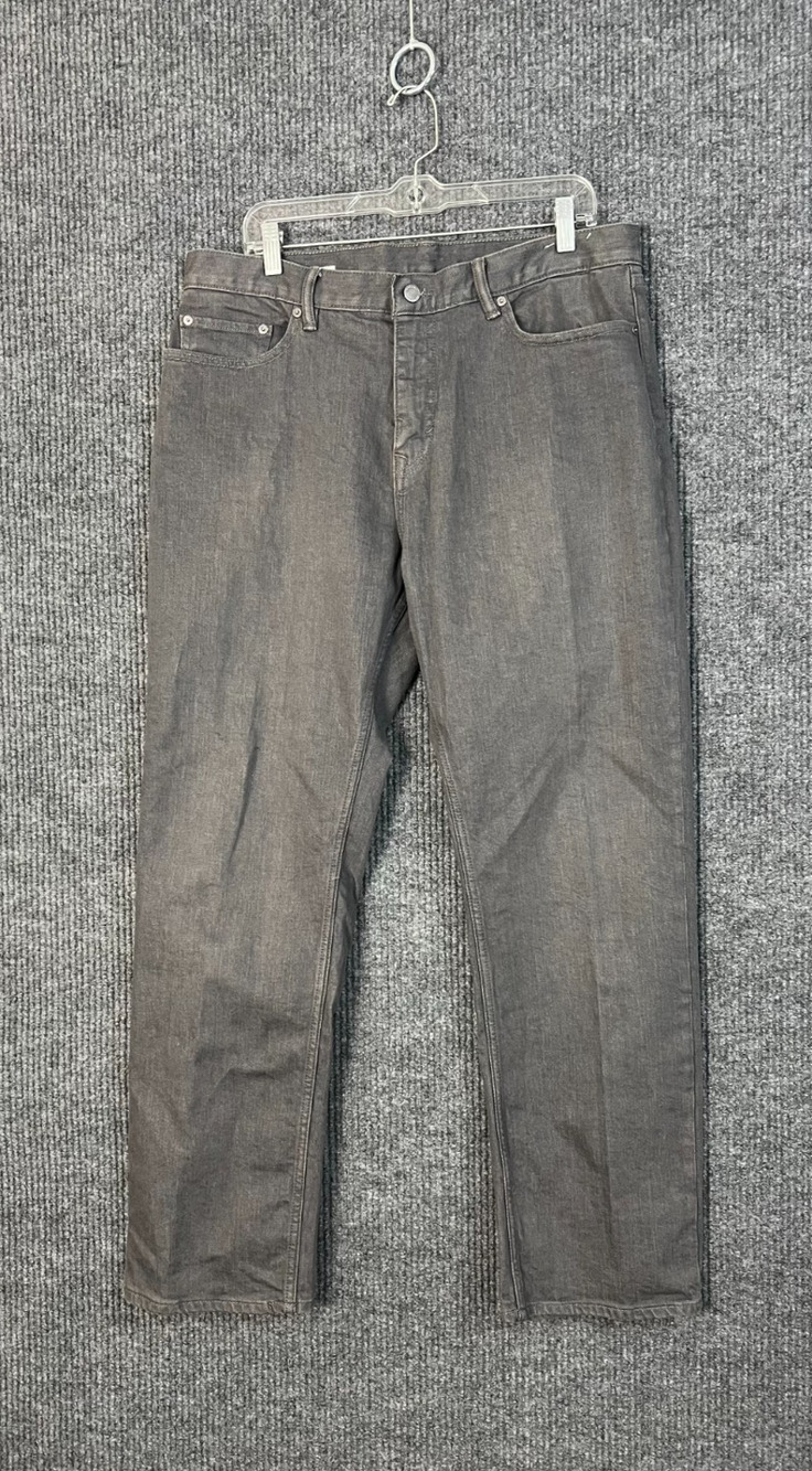 Banana Republic Jeans Mens 36 Gray Straight Leg Mid Rise Cotton Blend Denim